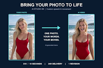bring your photo to life with ai speech and custom motion