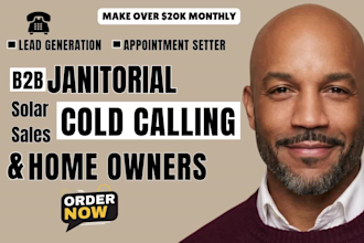 cold calling solar sales appointment setting for b2b real estate janitorial lead