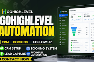 build gohighlevel automation crm automation workflow and booking appointment
