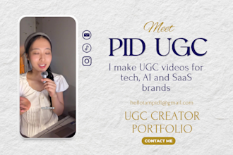 create ugc videos for your tech, saas or ai product