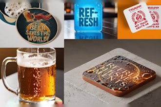 design a beverage beer coaster for your business
