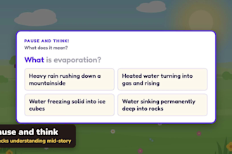 turn your lesson into an animated story video with quiz checkpoints