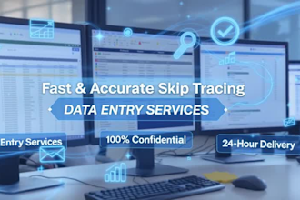 do expert real estate skip tracing and bulk data entry