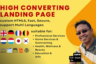 create a HTML landing page with high cta or booking form direct to your links