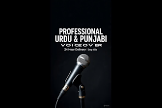 record a 24 HR urdu punjabi male voice over