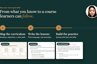 develop online course content and course curriculum