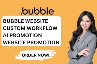 do custom workflow ai promotion website promotion and bubble website