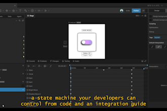 design an interactive rive mascot or hero animation