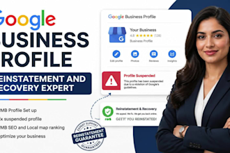 create google business profile, local SEO and reinstate suspended gbp