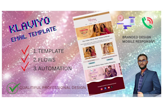 design klaviyo email template and klaviyo email flows