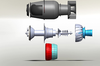 make custom jet engine design in solidswork