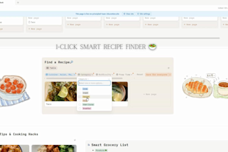 create aesthetic chef nook meal and recipe planner