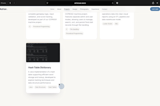 design and develop a modern custom portfolio website