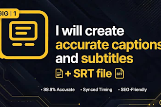create accurate captions subtitles and srt file quickly