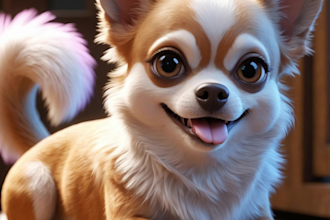 create a custom 3d cartoon pet portrait from your photo