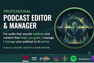 edit your videos podcast in descript, audacity or adobe audition, audio mixing