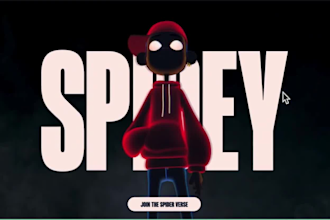 build interactive spline 3d animation landing page webflow wix wordpress website