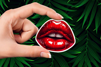 provide holographic lips stickers for commercial use