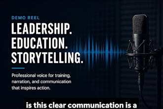record a professional corporate or e learning voiceover