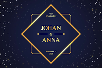design wedding intro and invitation animation
