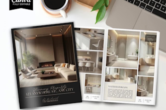 design real estate flyer template canva brochure property listing