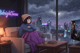 create a seamless anime lofi loop animation