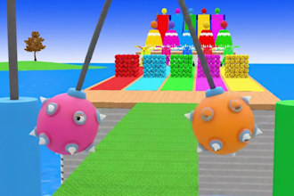 create 3d animal crossing fountain animation for kids