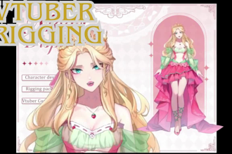 rig live2d vtuber model nsfw 2d vtuber character vtuber commission, vtube studio