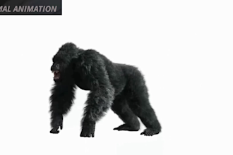 do 3d animal animation, 3d animal model, cgi animal animation, 3d animal fur vf