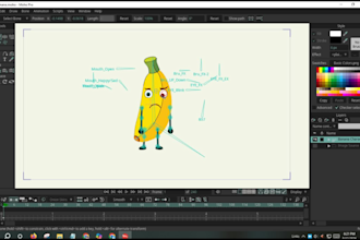 create a fully rigged moho 2d cartoon character ready for animation