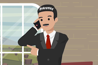 make 2d cartoon animation, animate video explainer, 2d character music animation