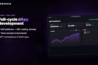 develop a dapp defi platform or web3 app for your crypto project