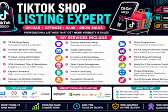 do tiktok shop product listing, setup and SEO optimization