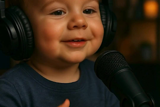 create ai podcast video with ai avatar for youtube podcast, baby podcast