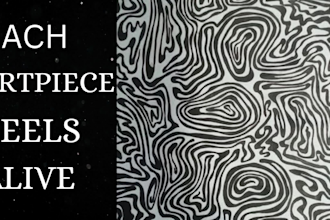 create abstract and illusion art with custom doodles as well