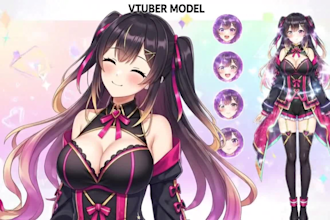 design and rig a professional live2d vtuber model for vtube studio