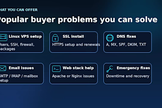 setup and fix your linux vps server, SSL, dns, and email issues