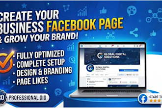do facebook business page create and setup, social media