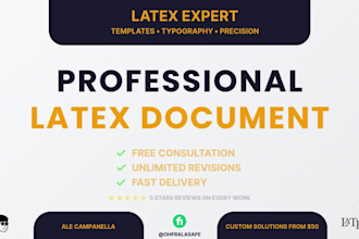 create, edit, format professional latex documents