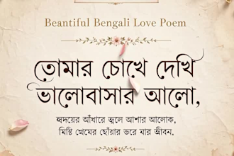 write a romantic bengali love poem for your girlfriend or boyfriend