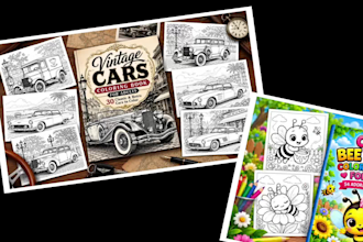 create a custom coloring book for kids and adults