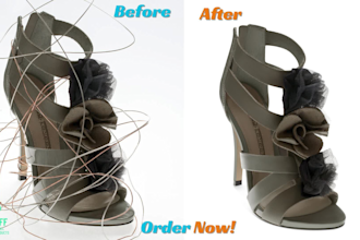 professional bulk e commerce product and shoes retouching  for online stores
