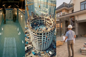 create ai construction timelapse videos for roofing, real estate, landscaping