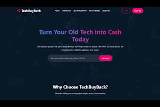 set up your own buyback business website with admin dashboard