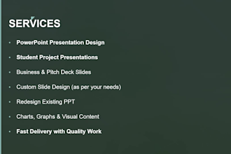 create professional powerpoint presentation for students and projects