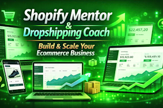 be your shopify mentor dropshipping coach ecommerce mentor shopify coach