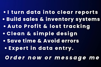 create excel sales and inventory dashboard with profit tracking