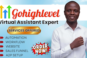 gohighlevel virtual asistant automation website ghl a2p 10dlc landing page