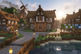 build custom minecraft villages medieval towns houses cities and landscapes