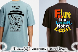 design minimalist typography t shirt or custom text graphic tee